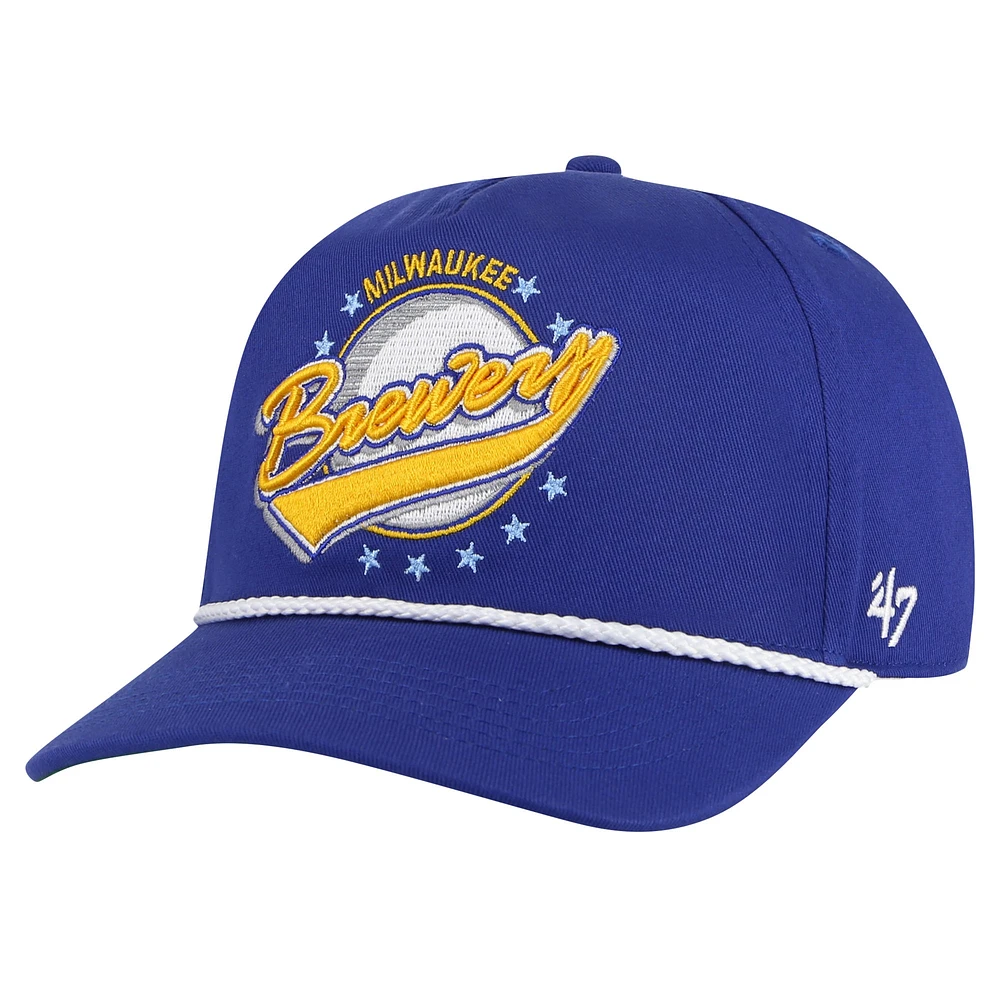 Casquette réglable Premier Hitch de la collection Wax Pack '47 Royal Milwaukee Brewers pour hommes