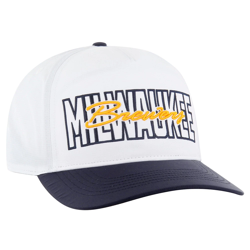 Men's '47 White Milwaukee Brewers Lineman Hitch Adjustable Hat