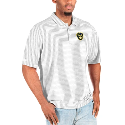 Polo blanc Antigua pour homme Milwaukee Brewers Big & Tall Esteem
