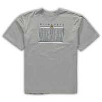 Men's Concepts Sport Heathered Gray/Navy Milwaukee Brewers Big & Tall T-Shirt Shorts Sleep Set