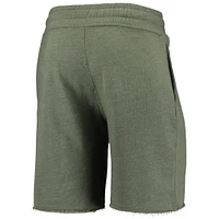 Men's Concepts Sport Heathered Olive Milwaukee Brewers Mainstream Tri-Blend Shorts