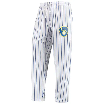 Pantalon de détente Milwaukee Brewers Vigor Concepts Sport pour homme, blanc/bleu marine