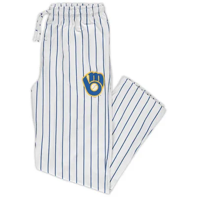 Men's Concepts Sport White/Royal Chicago Cubs Big & Tall Pinstripe Sleep Pants