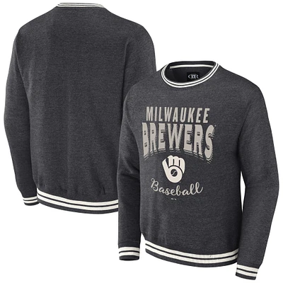 Collection Darius Rucker pour hommes par Fanatics Heather Charcoal Milwaukee Brewers Sweat-shirt vintage