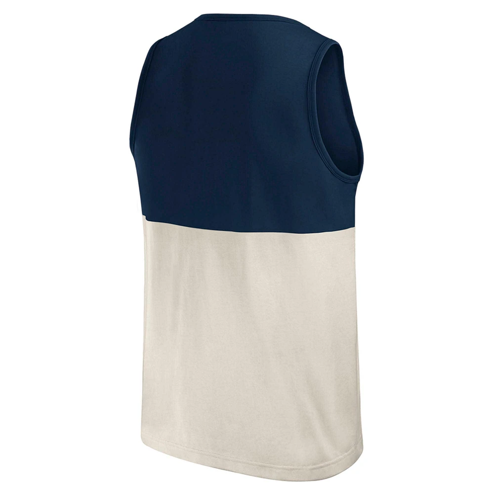 Men's Darius Rucker Collection by Fanatics Navy Milwaukee Brewers Colorblock Tank Top