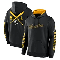 Sweat à capuche en polaire Big City Legacy des Milwaukee Brewers pour homme, noir, Fanatics