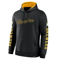 Sweat à capuche en polaire Big City Legacy des Milwaukee Brewers pour homme, noir, Fanatics