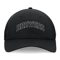 Casquette flexible en maille Spacer Milwaukee Brewers Fanatics noire pour hommes