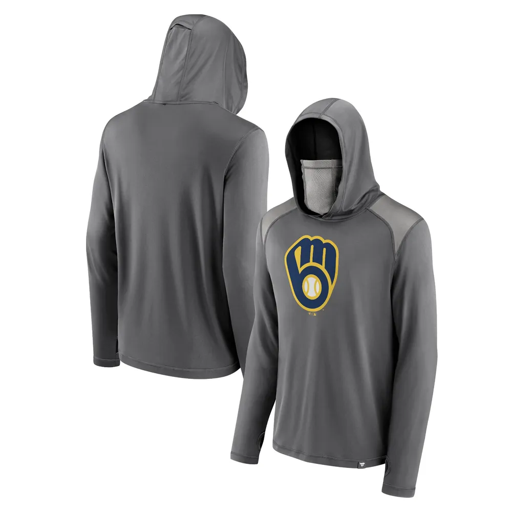 Fanatics Men's Branded Heathered Gray, Navy Milwaukee Brewers