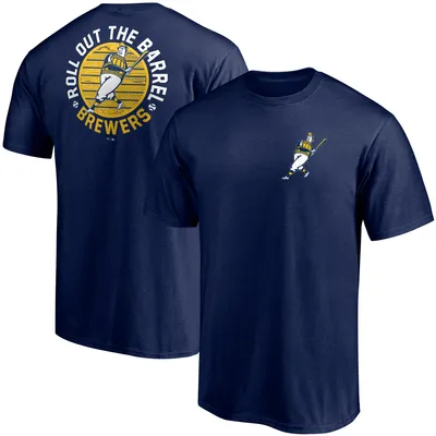 Milwaukee Brewers Fanatics Branded Roll Out The Barrel Hometown T-Shirt - Navy