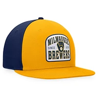 Men's Fanatics Gold/Navy Milwaukee Brewers Cycle Snapback Hat