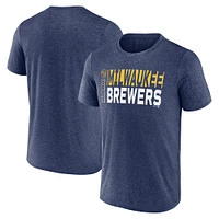 T-shirt Fanatics Heather Navy pour homme - Fondamentals des Milwaukee Brewers Shoot For The Sky