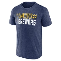 T-shirt Fanatics Heather Navy pour homme - Fondamentals des Milwaukee Brewers Shoot For The Sky