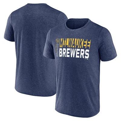 T-shirt Fanatics Heather Navy pour homme - Fondamentals des Milwaukee Brewers Shoot For The Sky