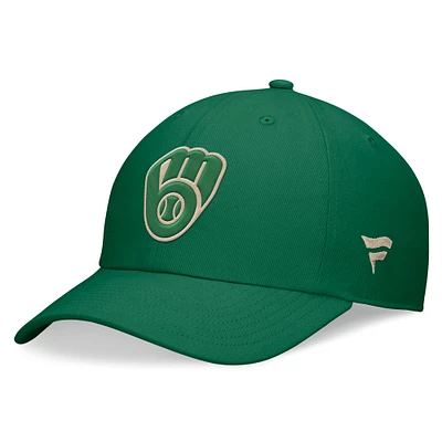 Men's Fanatics Kelly Green Milwaukee Brewers Celtic Adjustable Hat