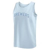 Men's Fanatics Light Blue Milwaukee Brewers Elements Tank Top