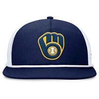 Men's Fanatics Navy/White Milwaukee Brewers Clubhouse Change Up Snapback Hat