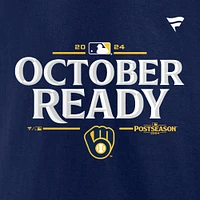 Men's Fanatics  Navy Milwaukee Brewers 2024 MLB Postseason Locker Room T-Shirt