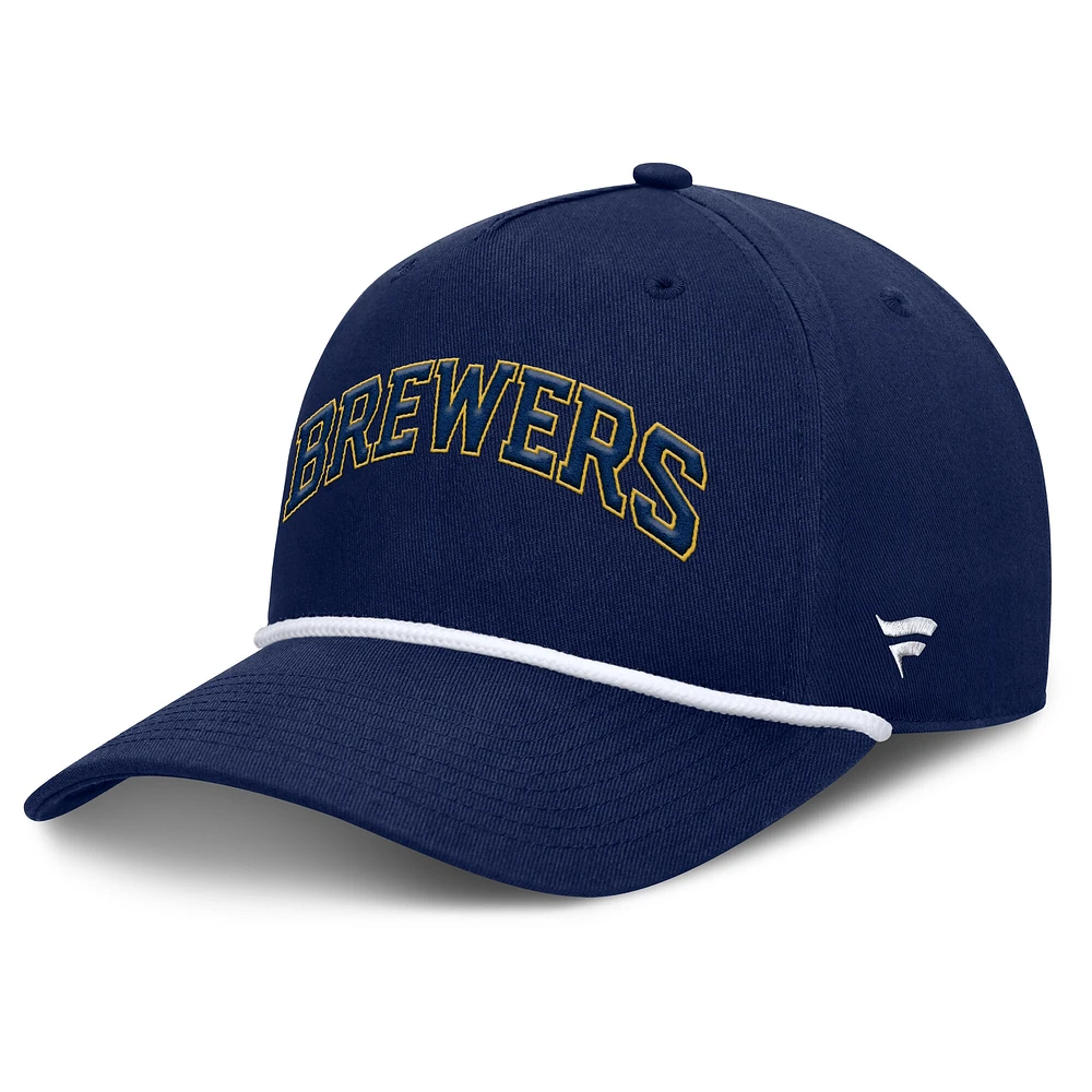 Men's Fanatics Navy Milwaukee Brewers Clubhouse Foul Ball A-Frame Adjustable Hat