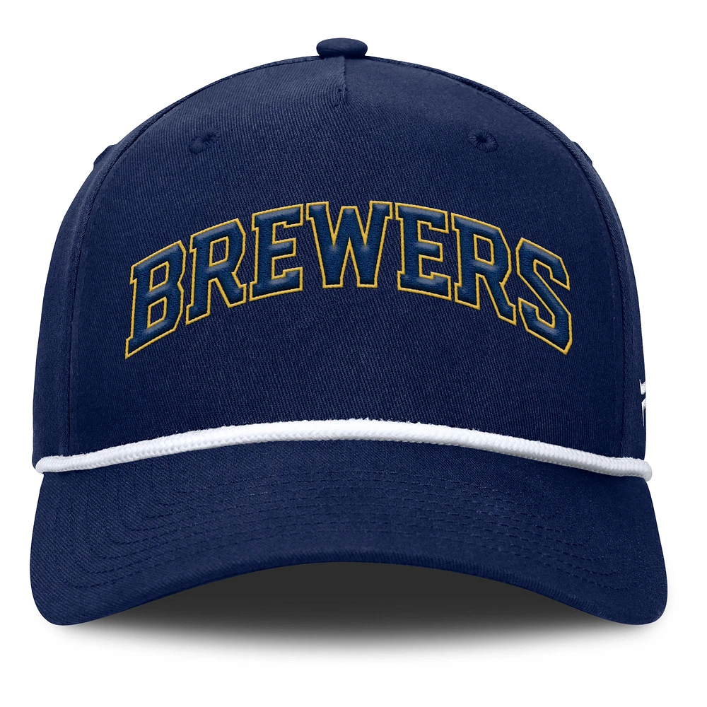 Men's Fanatics Navy Milwaukee Brewers Clubhouse Foul Ball A-Frame Adjustable Hat