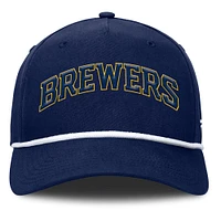 Men's Fanatics Navy Milwaukee Brewers Clubhouse Foul Ball A-Frame Adjustable Hat