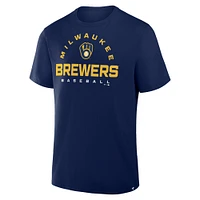 Men's Fanatics Navy Milwaukee Brewers Clubhouse Legacy Primary Play T-Shirt