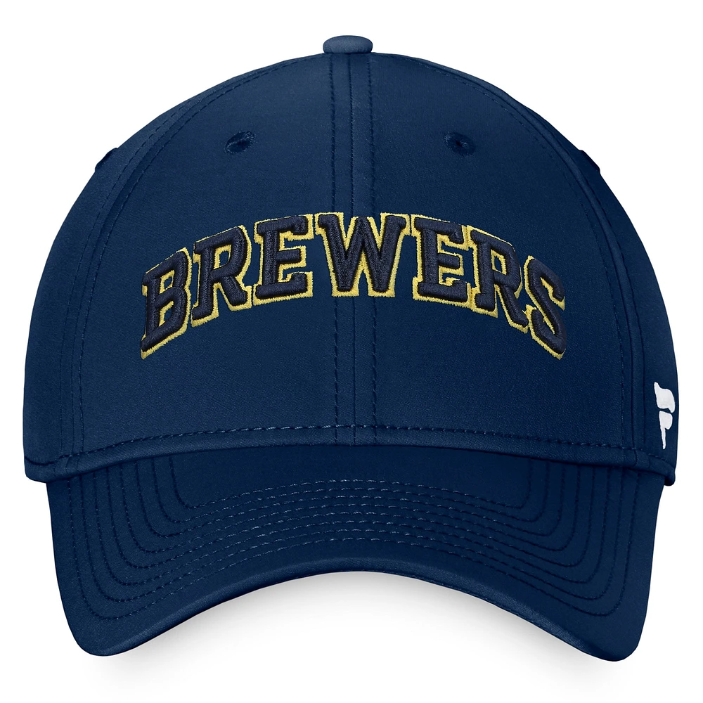 Casquette Fanatics Navy Milwaukee Brewers Core Flex pour hommes