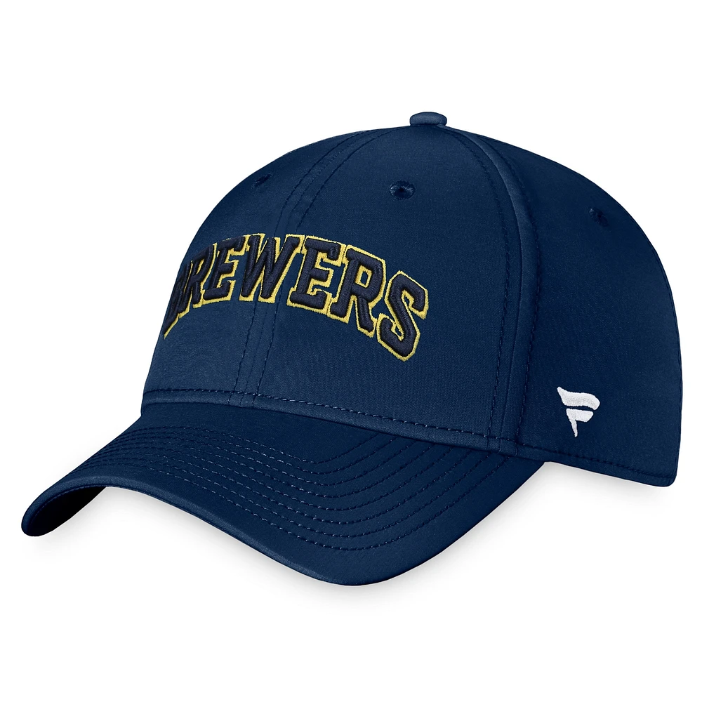 Casquette Fanatics Navy Milwaukee Brewers Core Flex pour hommes