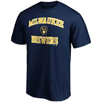 Men's Fanatics Navy Milwaukee Brewers Heart & Soul T-Shirt