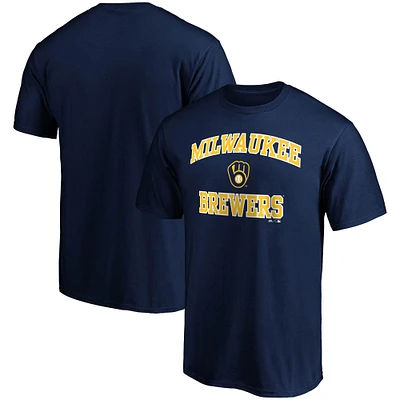 Men's Fanatics Navy Milwaukee Brewers Heart & Soul T-Shirt