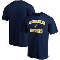 Men's Fanatics Navy Milwaukee Brewers Heart & Soul T-Shirt