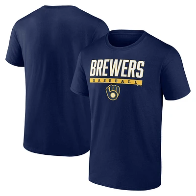 T-shirt Power Hit des Milwaukee Brewers Fanatics pour hommes, bleu marine