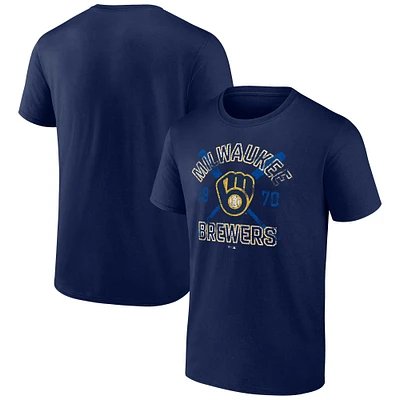 Men's Fanatics Navy Milwaukee Brewers Second Wind T-Shirt