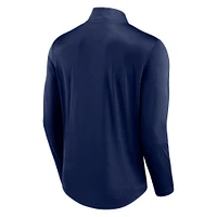 Men's Fanatics Navy Milwaukee Brewers Tough Minded Lightweight Quarter-Zip Pullover