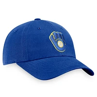 Casquette réglable Fanatics Royal Milwaukee Brewers Cooperstown Collection Core pour hommes