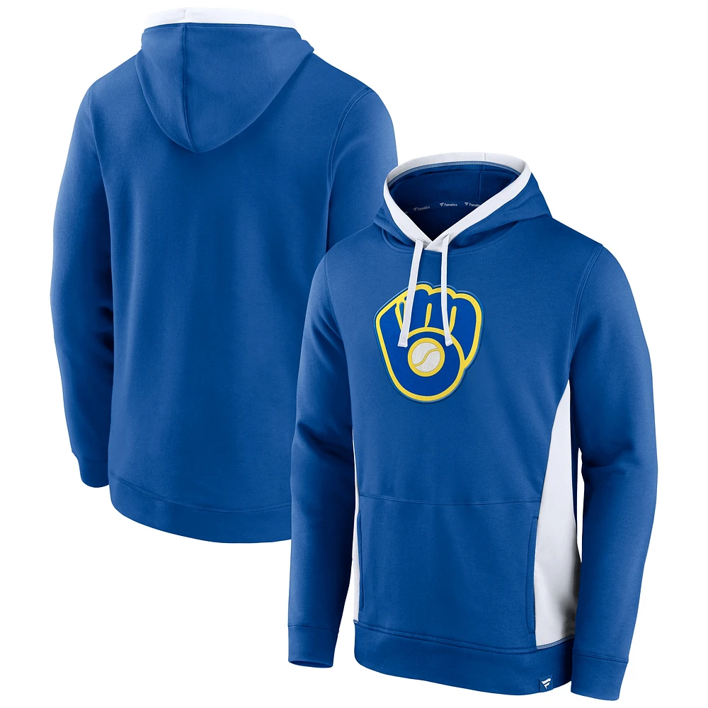 Sweat à capuche True Classics Fanarama pour hommes de la marque Fanatics Royal Milwaukee Brewers