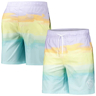 Short de bain G-III Sports by Carl Banks Milwaukee Brewers Perfect Game Volley pour hommes