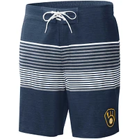 Short de bain pour homme G-III Sports by Carl Banks bleu marine Milwaukee Brewers Coastline Volley