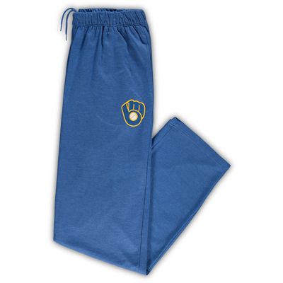 Men's Heathered Royal Milwaukee Brewers Big & Tall Pajama Pants