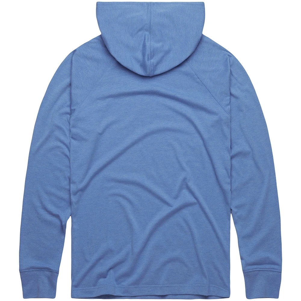 Men's Homage Powder Blue Milwaukee Brewers Lightweight Raglan Tri-Blend Pullover Hoodie