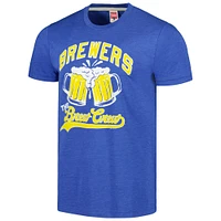 T-shirt triple mélange Hommage Royal Milwaukee Brewers Doodle Collection pour hommes The Brew Crew