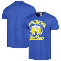 T-shirt triple mélange Hommage Royal Milwaukee Brewers Doodle Collection pour hommes The Brew Crew