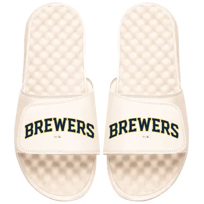 Milwaukee Brewers ISlide Retro Slide Sandals - Cream