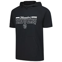 T-shirt à capuche noir Levelwear Phase Vanguard pour homme des Milwaukee Brewers