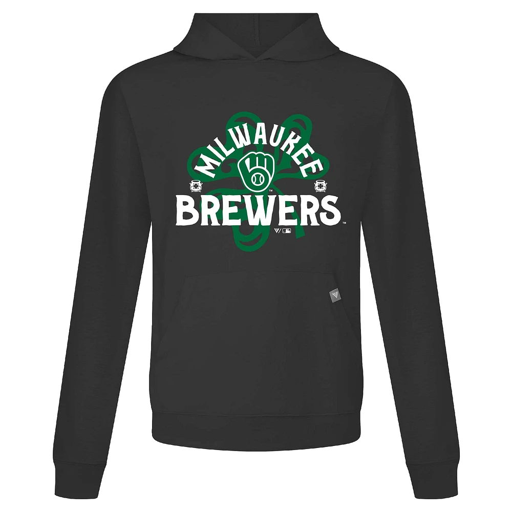 Men's Levelwear Milwaukee Brewers St. Patrick's Day Relay Shamrock Pullover Hoodie