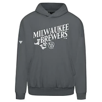 Sweat à capuche gris Milwaukee Brewers St. Patrick's Day pour homme Levelwear