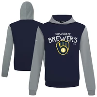 Men's Levelwear Navy Milwaukee Brewers Accolade Ultimate Mission Pullover Hoodie