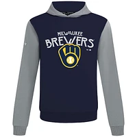 Men's Levelwear Navy Milwaukee Brewers Accolade Ultimate Mission Pullover Hoodie