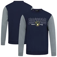 Sweat-shirt bleu marine Levelwear pour homme, Accolade Ultimate Textbook, des Milwaukee Brewers