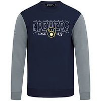 Sweat-shirt bleu marine Levelwear pour homme, Accolade Ultimate Textbook, des Milwaukee Brewers